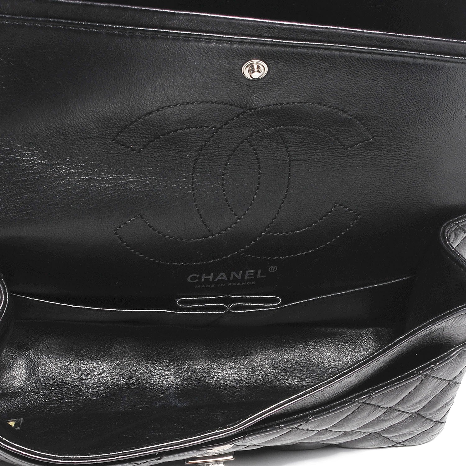 Chanel Glazed Calfskin 2.55 Reissue Flap 225 Black 7 of 7