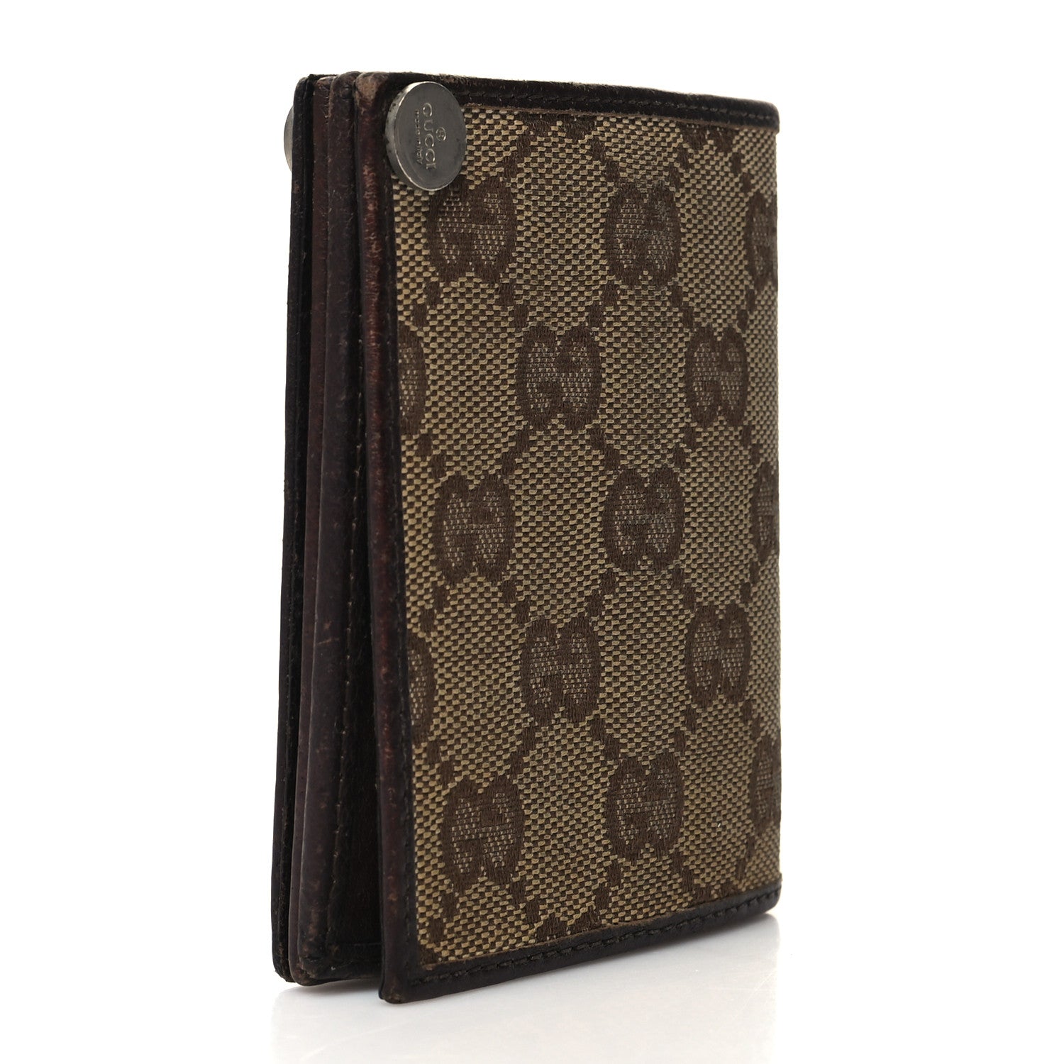 Gucci Monogram Bi-Fold Wallet Dark Brown 3 of 13