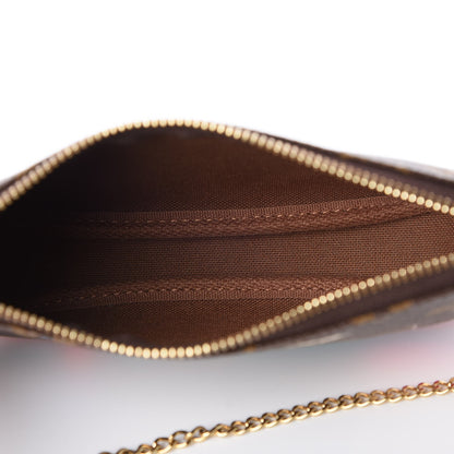 Louis Vuitton Monogram 2016 Christmas Animation Mini Pochette Accessories Rose Ballerine 4 of 9