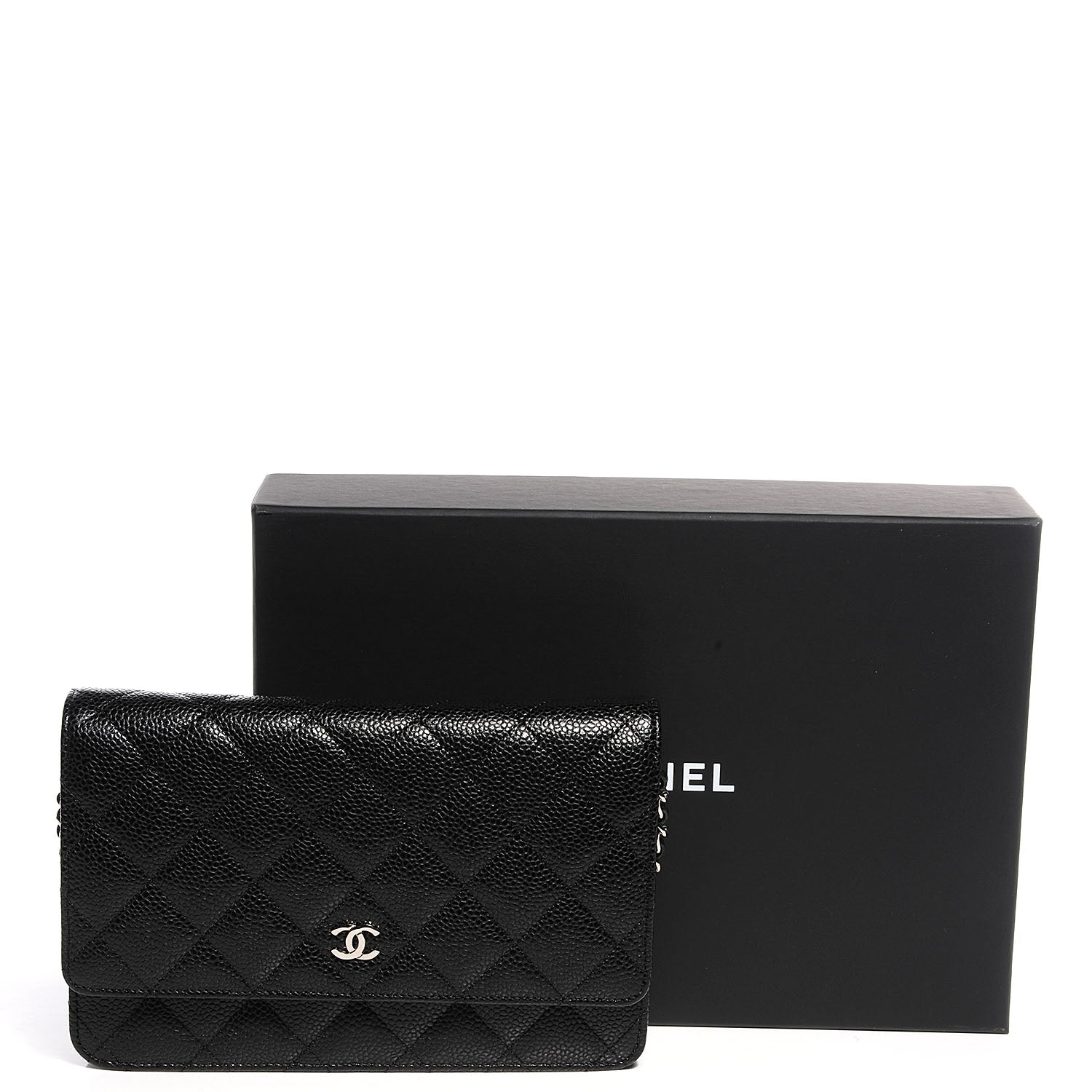 Chanel Caviar Quilted Wallet On Chain WOC Black 5 of 10