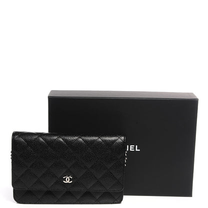 Chanel Caviar Quilted Wallet On Chain WOC Black 5 of 10
