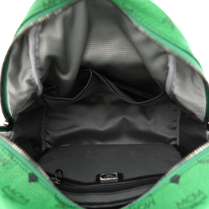 MCM Visetos Small Side Stud Stark Backpack Green 4 of 9