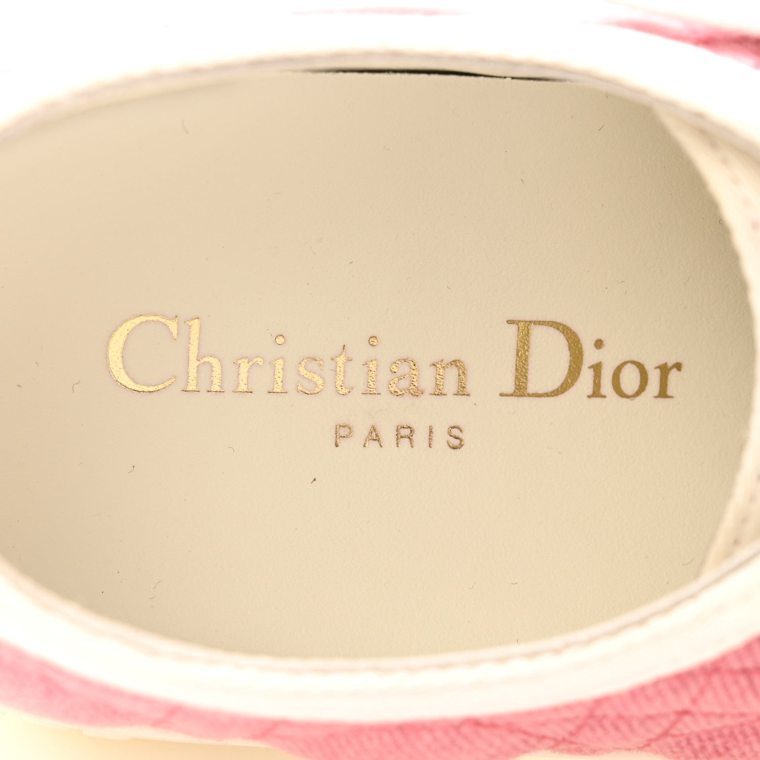 Christian Dior Canvas Walk 'N' Dior Low Top Sneakers 38.5 Taffy