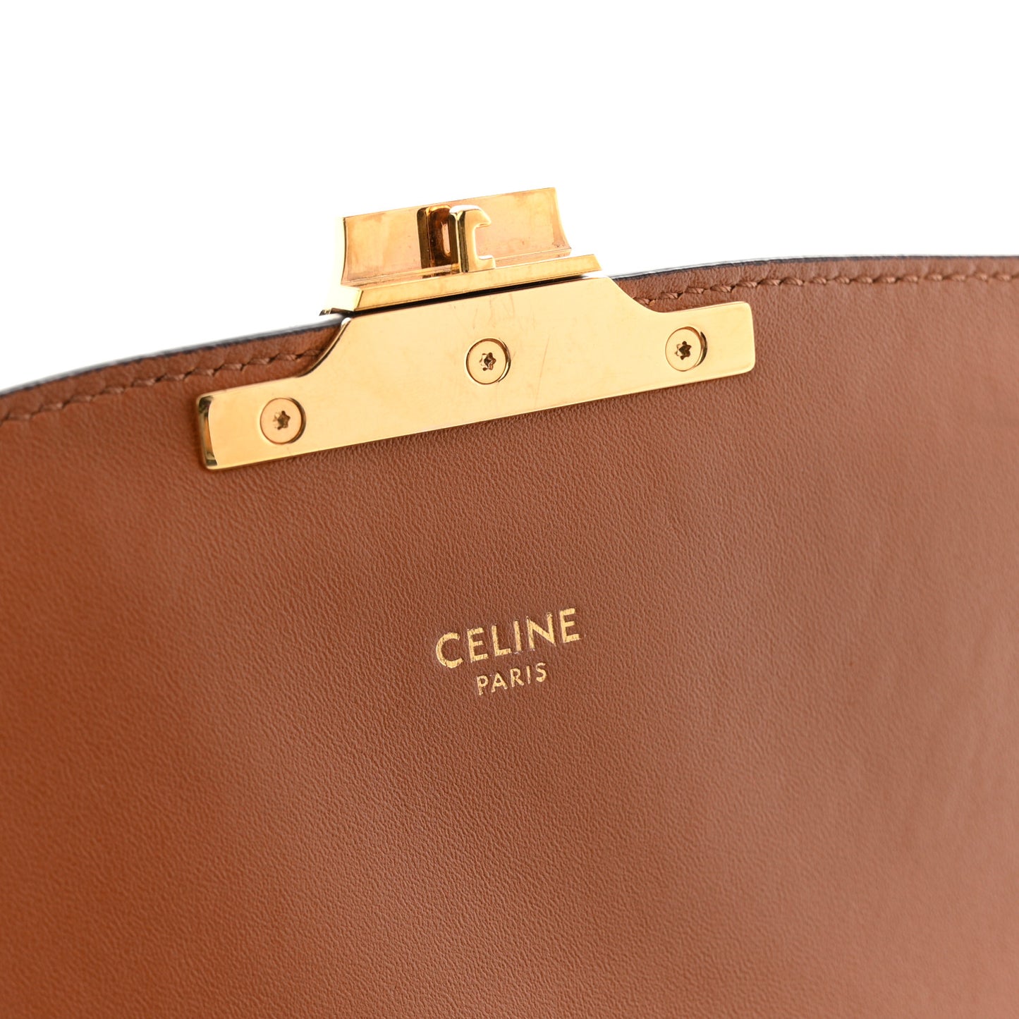 Triomphe Canvas Calfskin Medium Triomphe Bag Tan