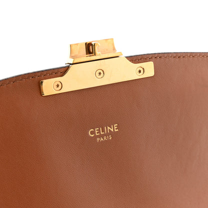Celine Triomphe Canvas Calfskin Medium Triomphe Bag Tan 6 of 10