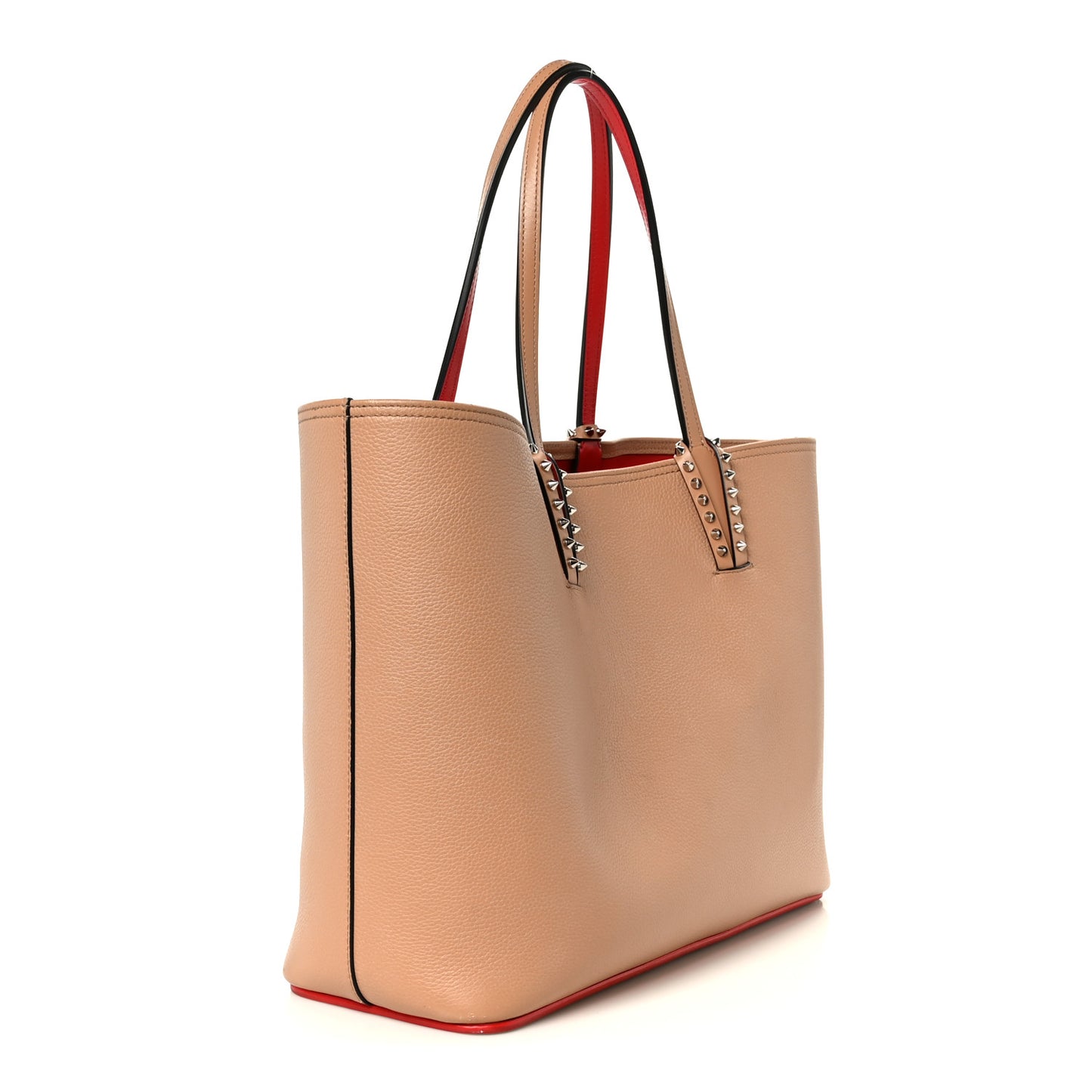 Calfskin Spikes East West Cabata Tote Nude
