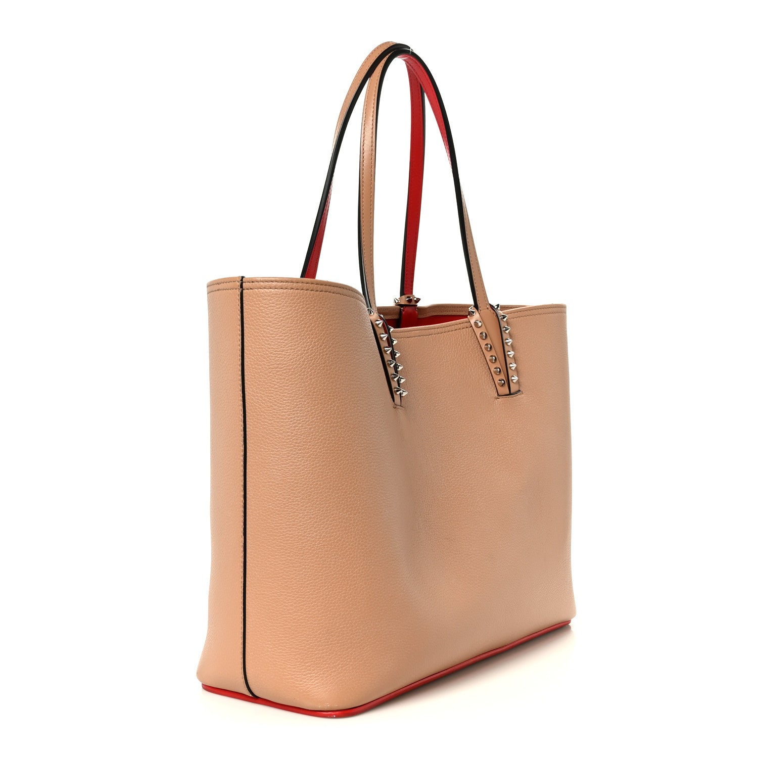 Christian Louboutin Calfskin Spikes East West Cabata Tote Nude 4 of 12
