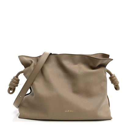 Loewe Nappa Calfskin Medium Flamenco Knot Clutch Sand 1 of 10