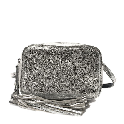 Saint Laurent Metallic Lambskin Monogram Lou Belt Bag Argento 1 of 7