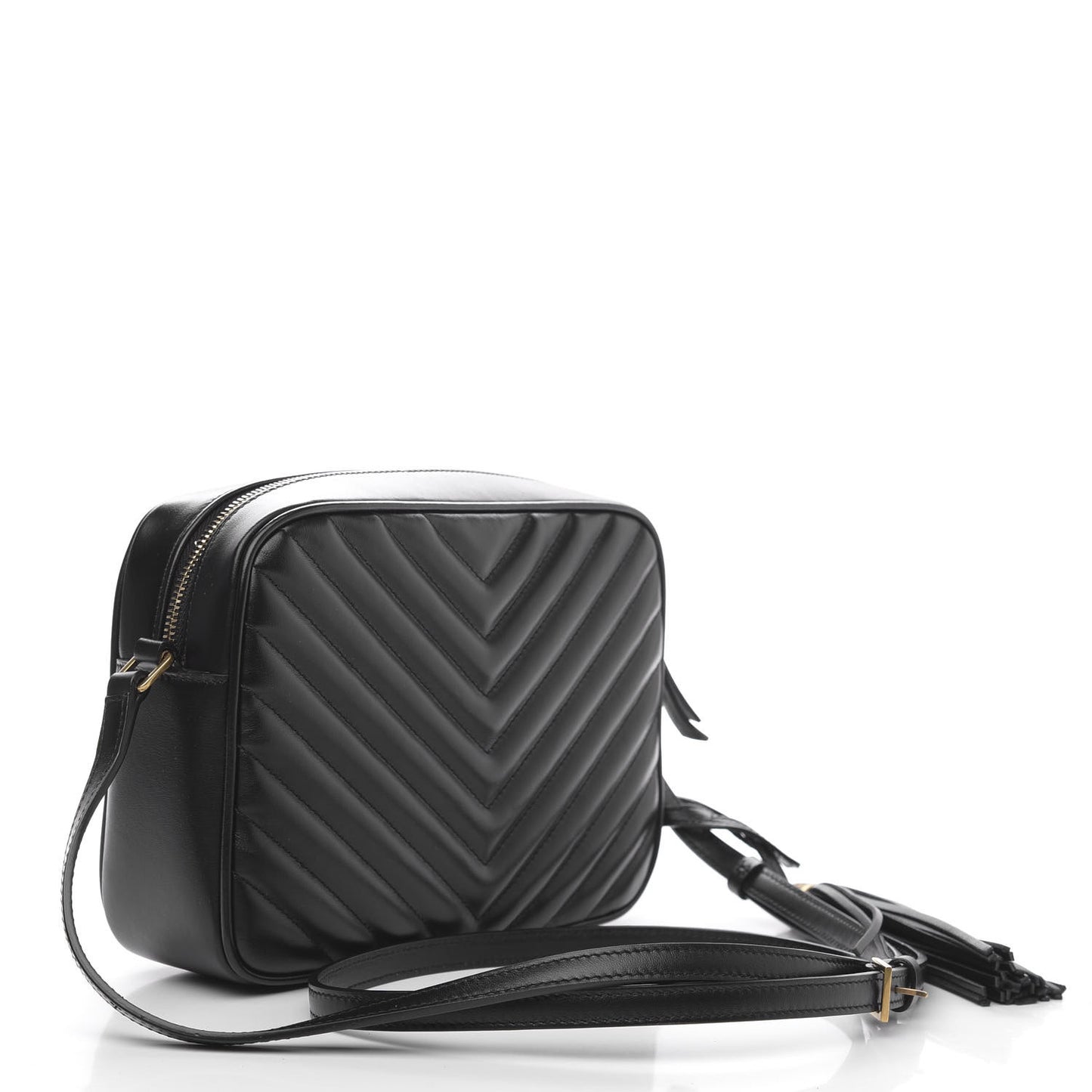 Calfskin Matelasse Monogram Lou Camera Bag Black