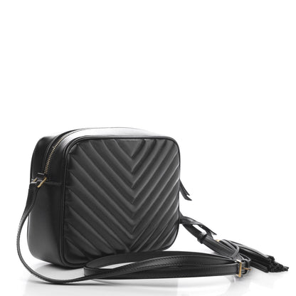 Saint Laurent Calfskin Matelasse Monogram Lou Camera Bag Black 3 of 9