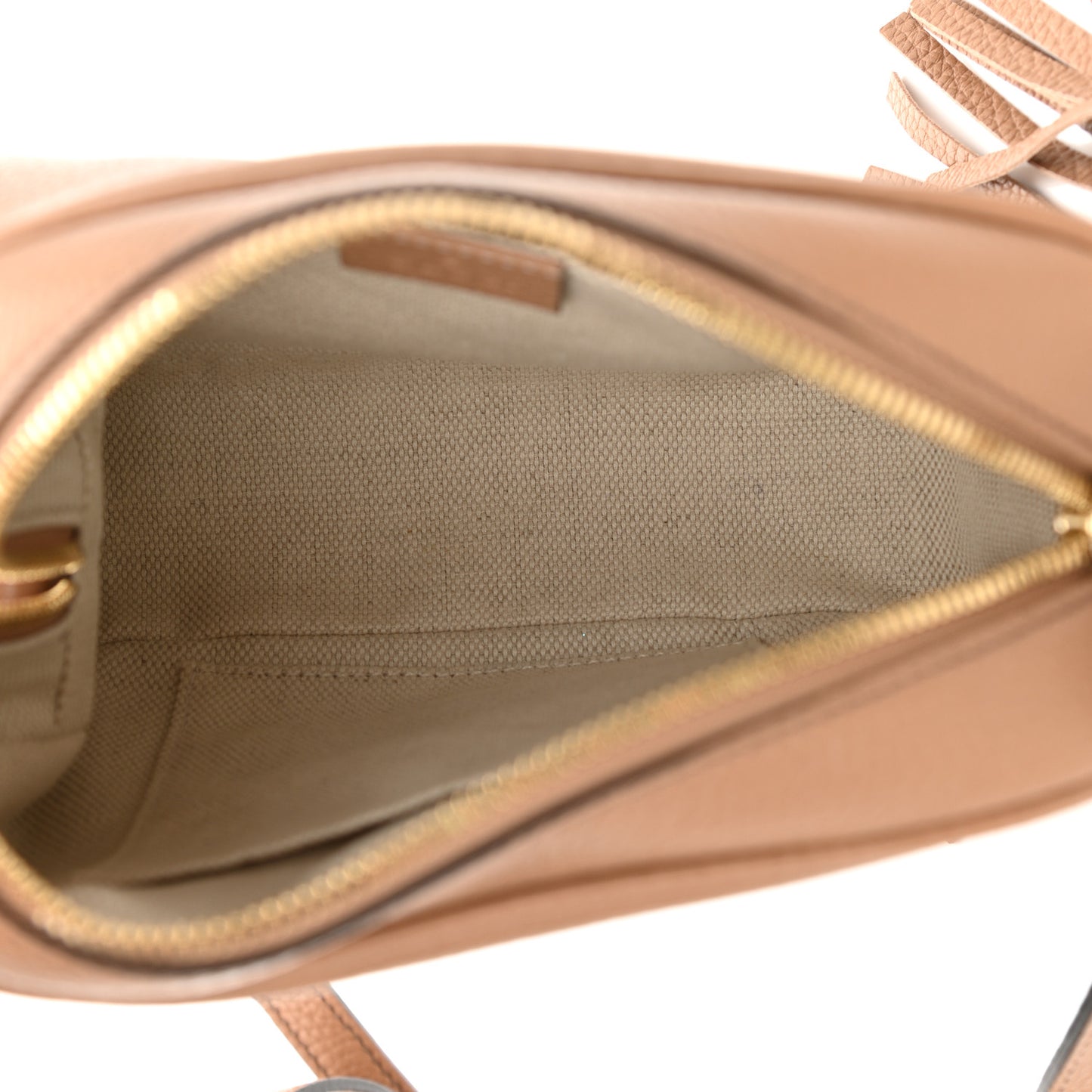 Pebbled Calfskin Small Soho Disco Bag Camelia