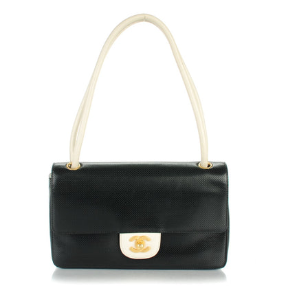 Chanel Lambskin Perforated Flap Black 1 of 8