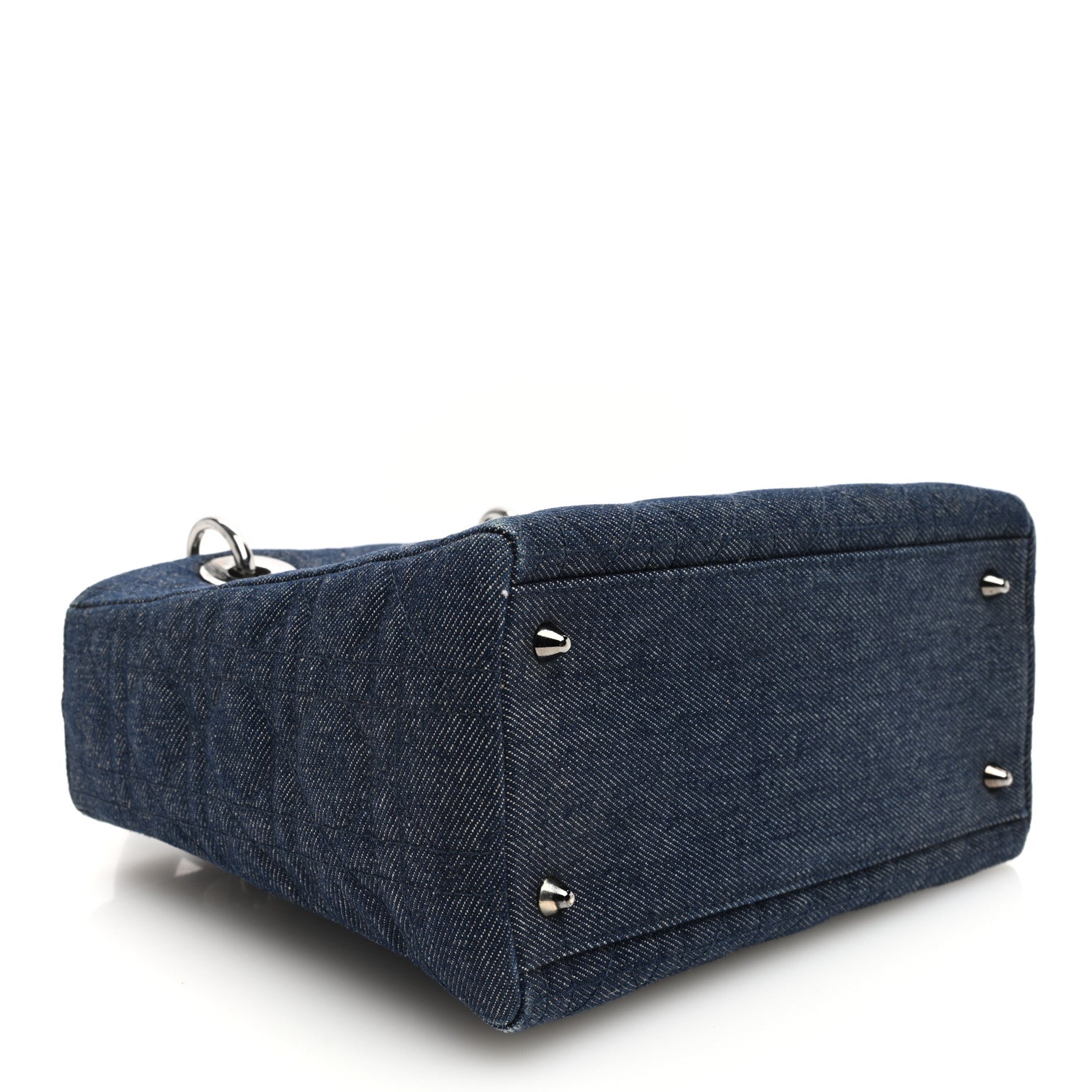 Christian Dior Denim Cannage Medium Lady Dior Blue 4 of 11