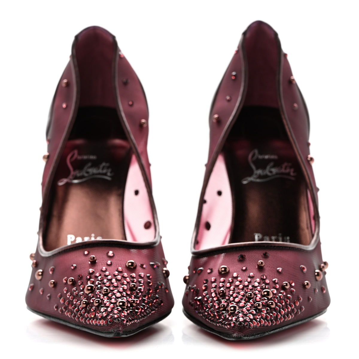 Christian Louboutin Rete Nappa Laminata Miss Z Degrastrass Perla 100 Pumps 40 Palacy 2 of 8