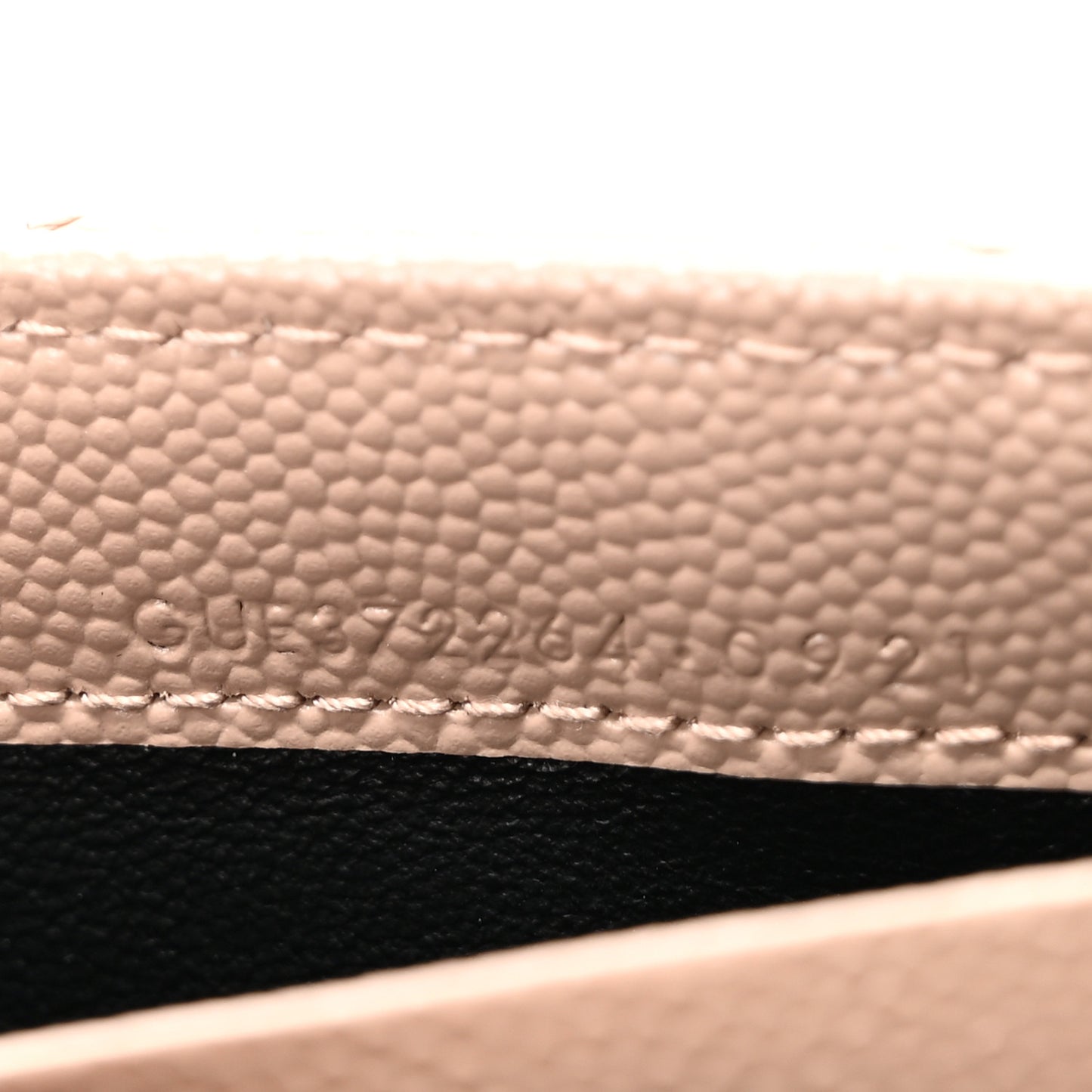 Grain De Poudre Matelasse Chevron Monogram Flap Wallet Dark Beige