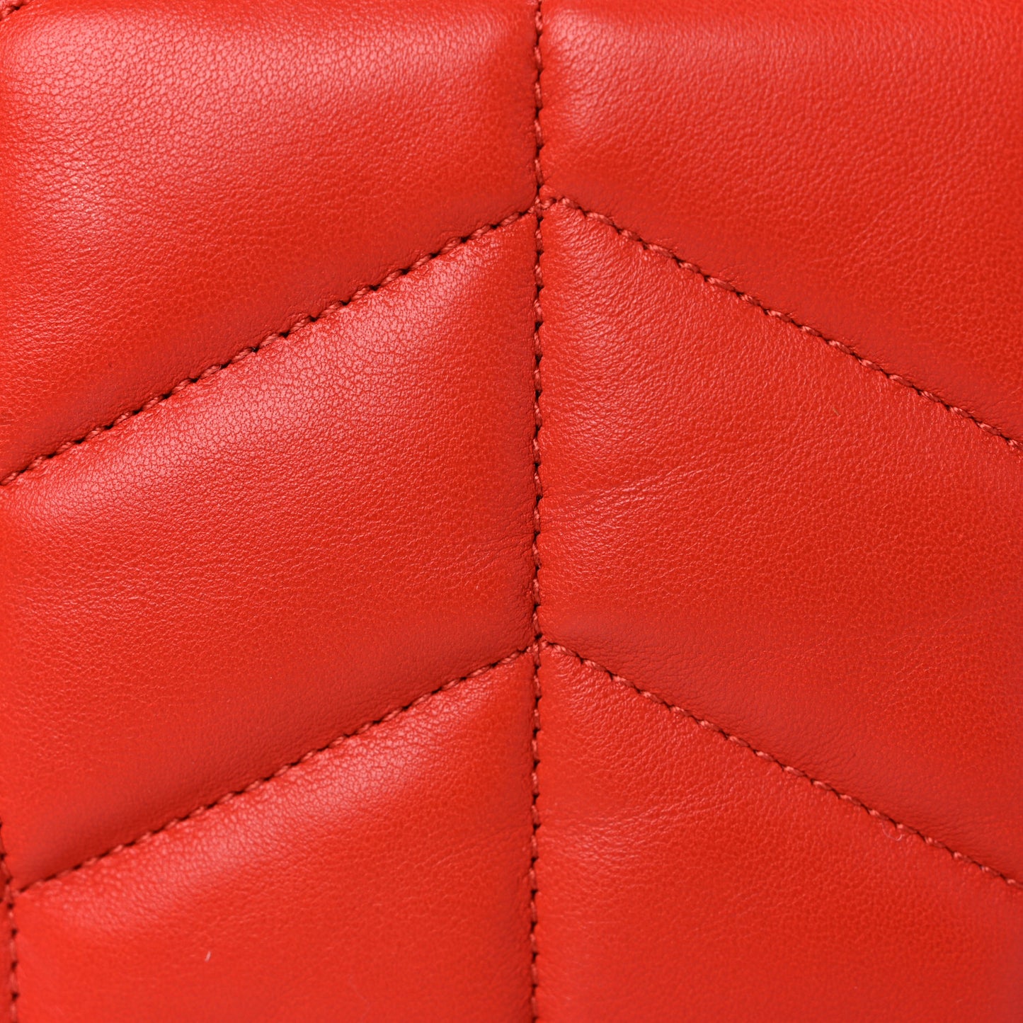 Lambskin Monogram Loulou Puffer Pouch Clutch Coral