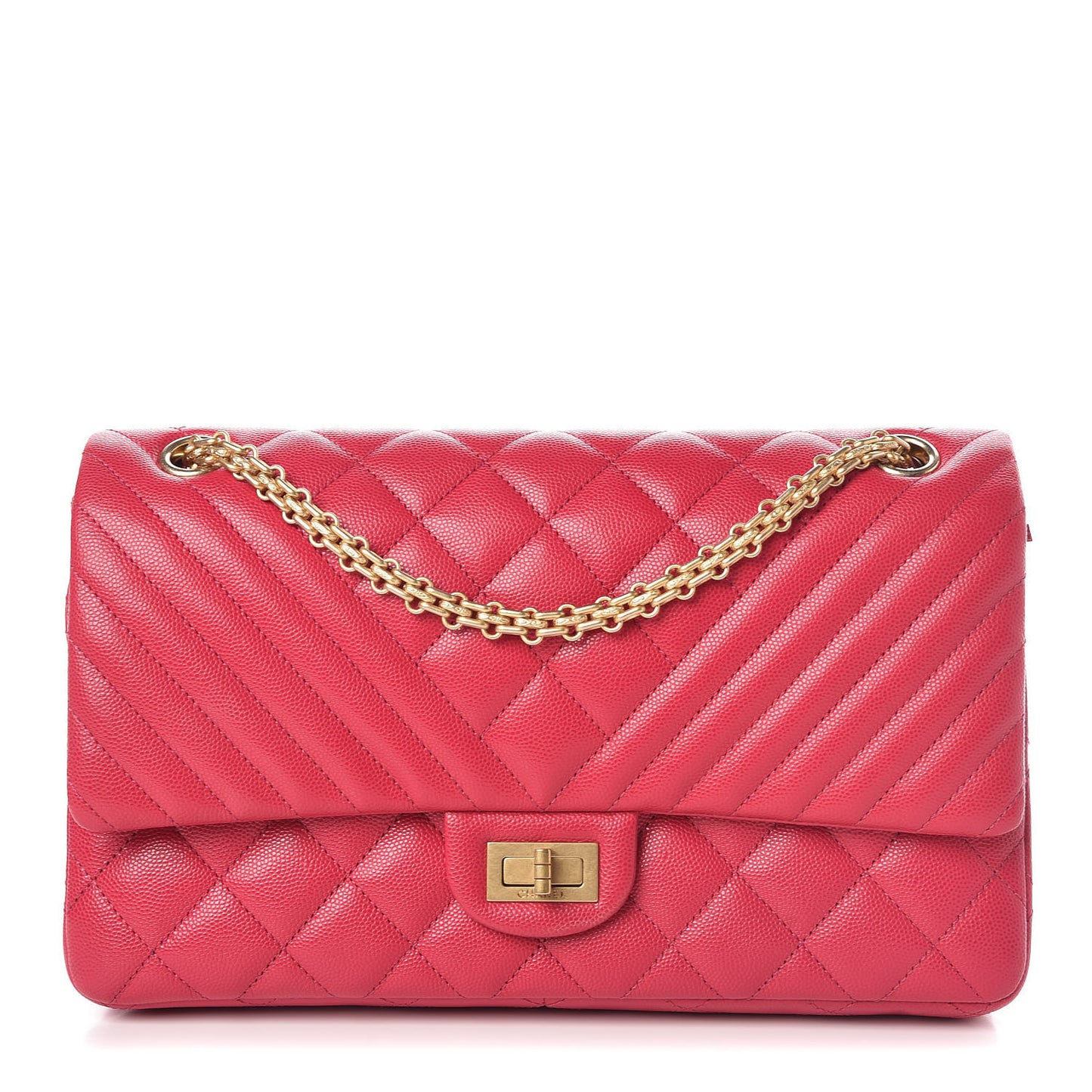 Caviar Chevron Quilted 2.55 Reissue 226 Flap Fuchsia