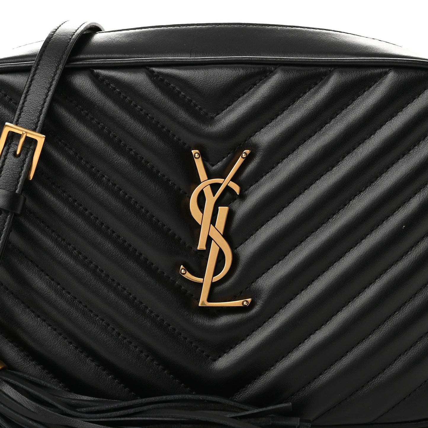 Calfskin Matelasse Monogram Lou Camera Bag Black