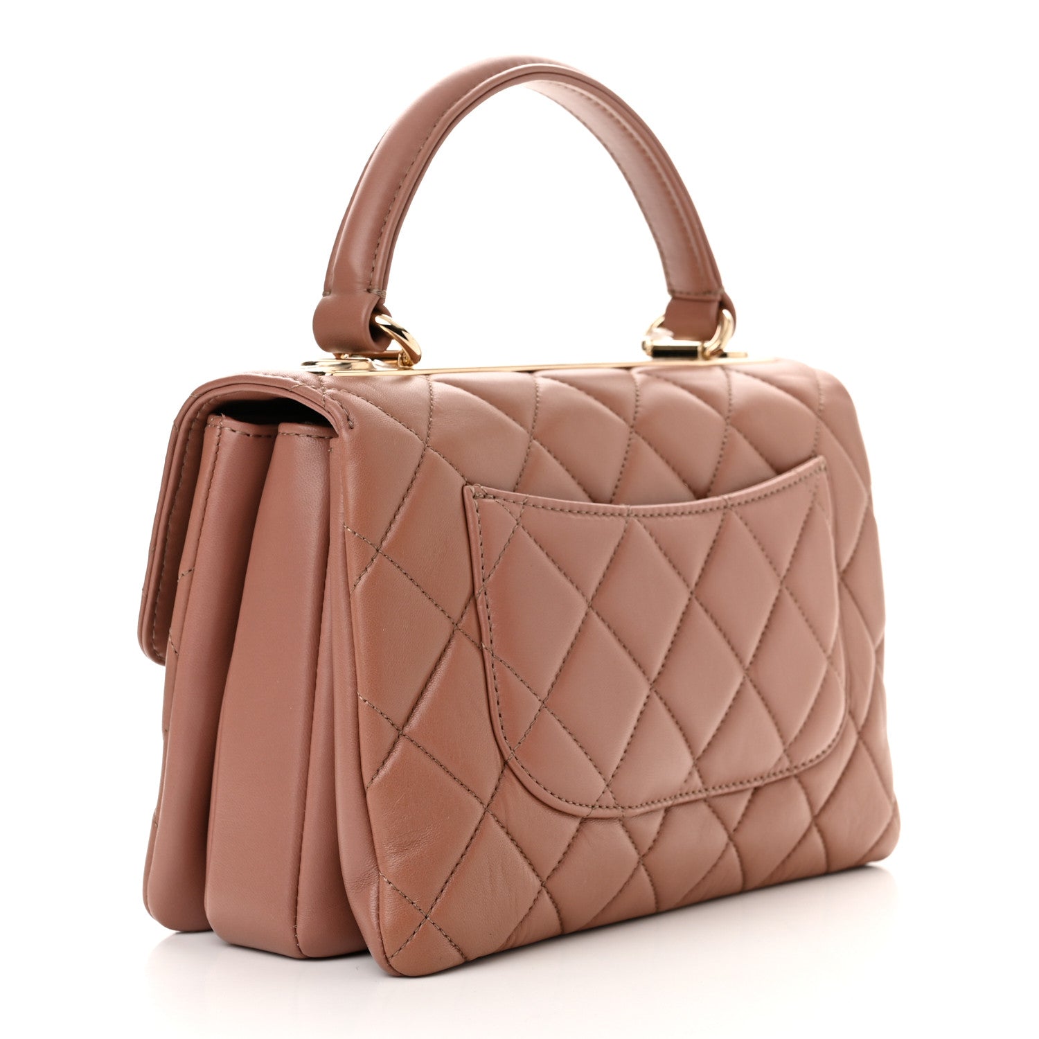 Chanel Lambskin Quilted Small Trendy CC Dual Handle Flap Bag Brown 3 of 11