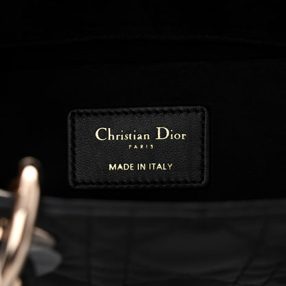 Christian Dior Lambskin Cannage Medium Lady D-Joy Black 6 of 9