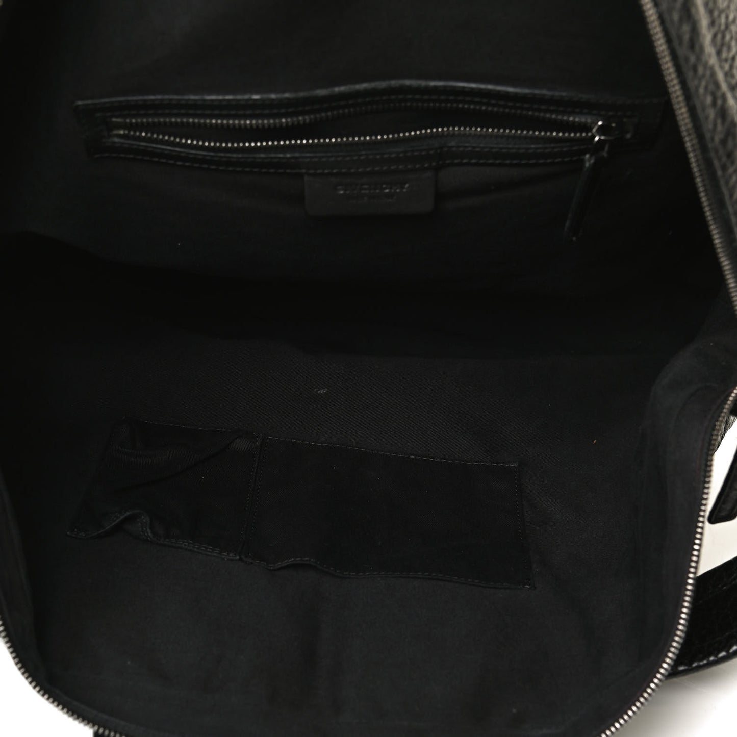 Glazed Pebbled Calfskin Large Nightingale Black