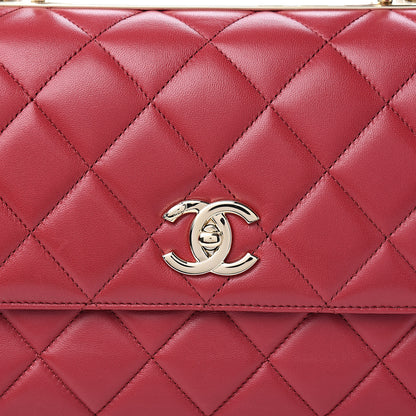 Chanel Lambskin Quilted Medium Trendy CC Flap Dual Handle Bag Red 9 of 9