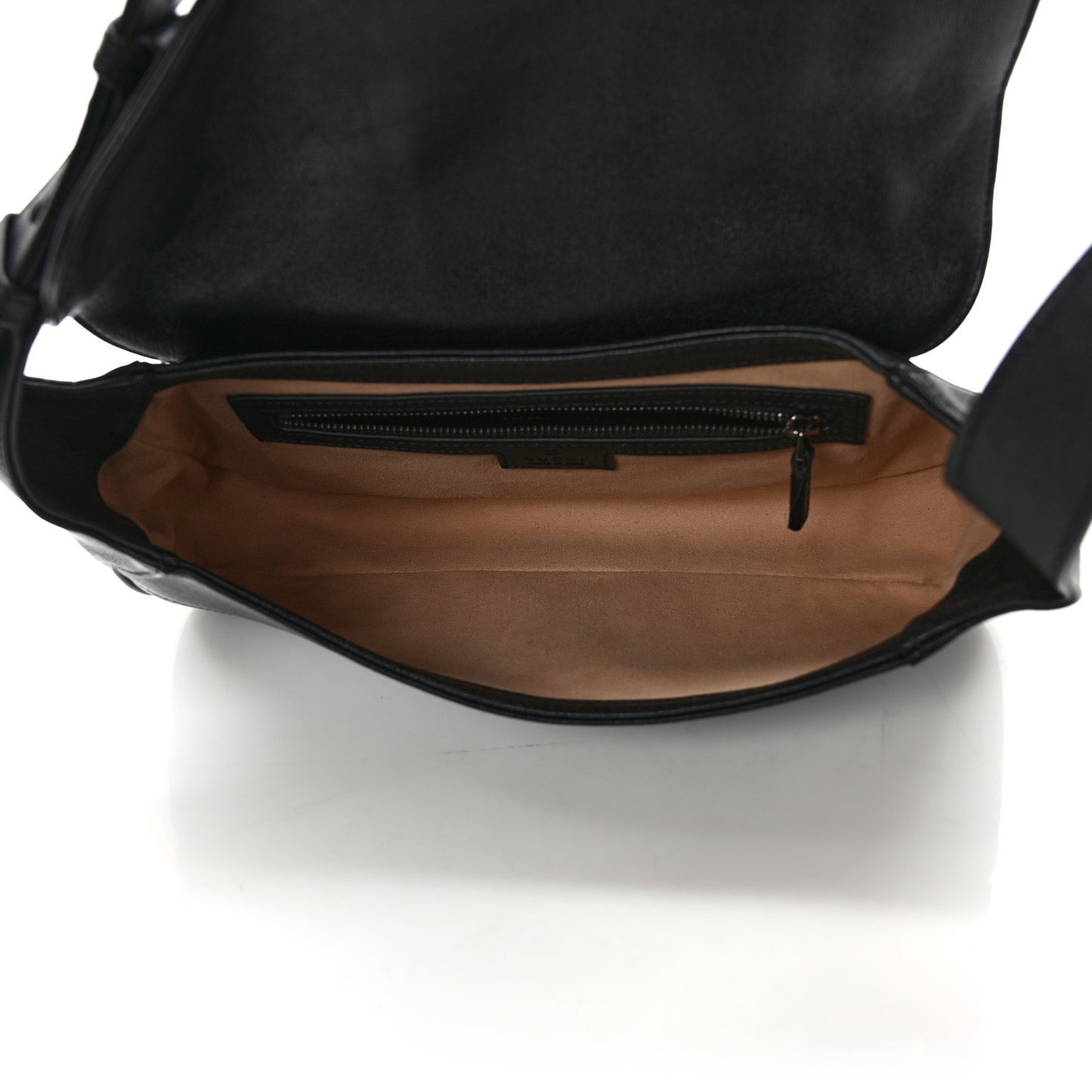 Goatskin Small GG Monochrome Aphrodite Shoulder Bag Black