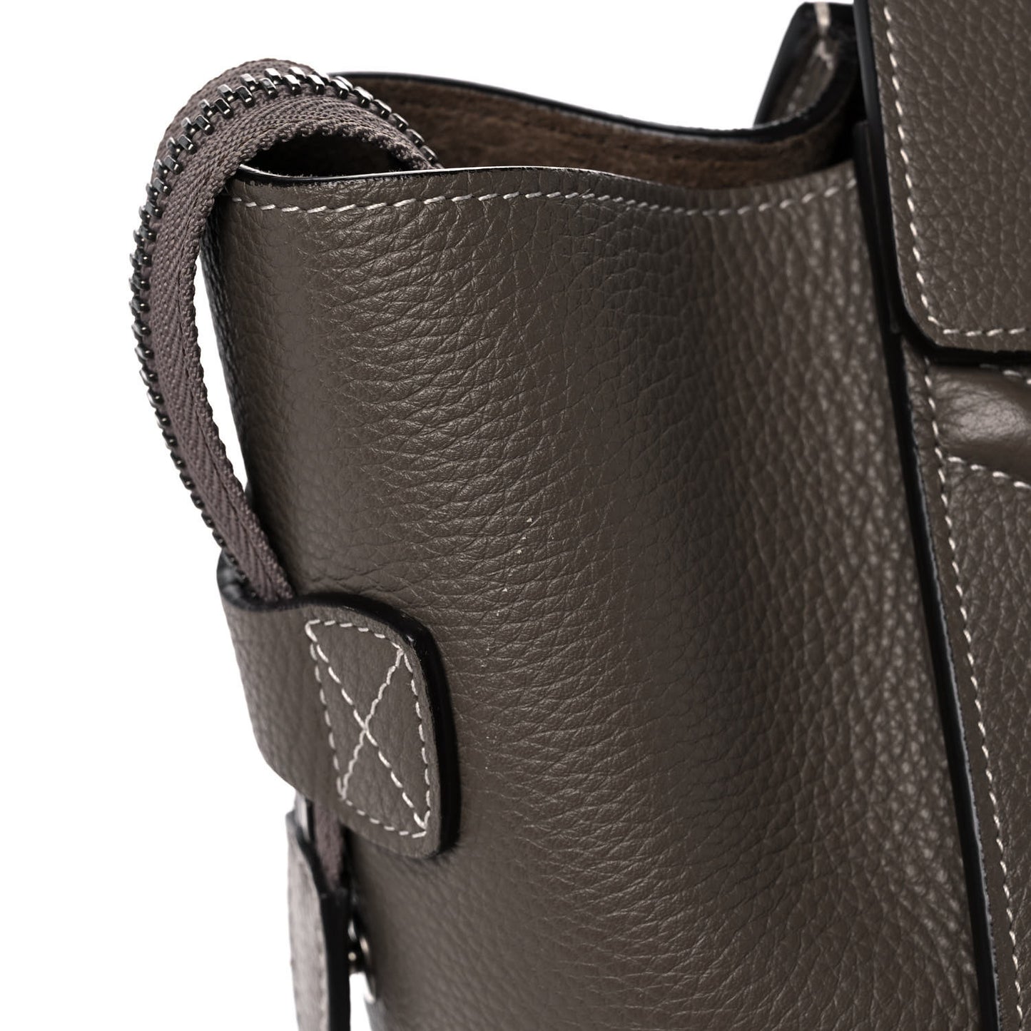 Drummed Calfskin Mini Luggage Souris