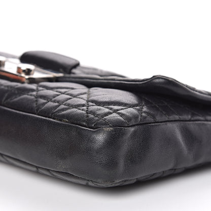 Christian Dior Lambskin Cannage New Lock Pouch Black 9 of 17