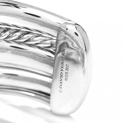 David Yurman Sterling Silver Bronze Diamond Pure Form Bracelet 3 of 3