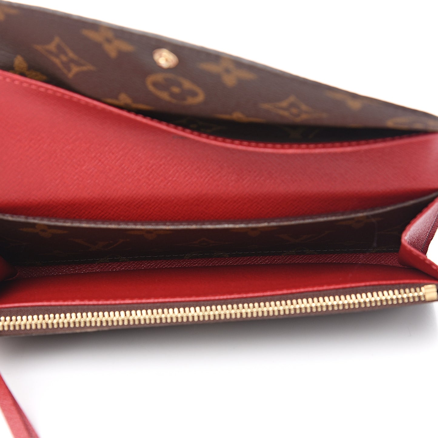 Monogram Emilie Wallet Red