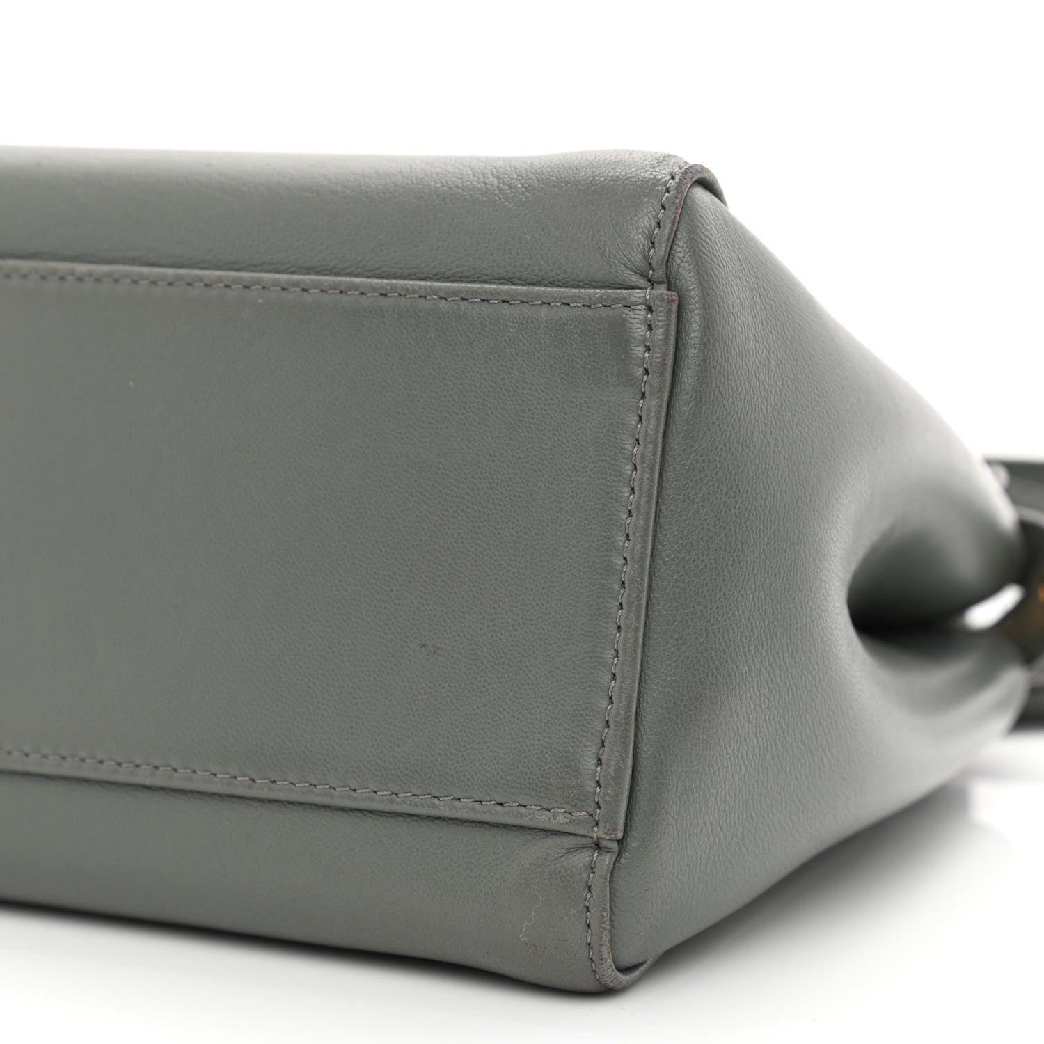 Fendi Nappa Mini Peekaboo Iconic Satchel Fumo 10 of 11