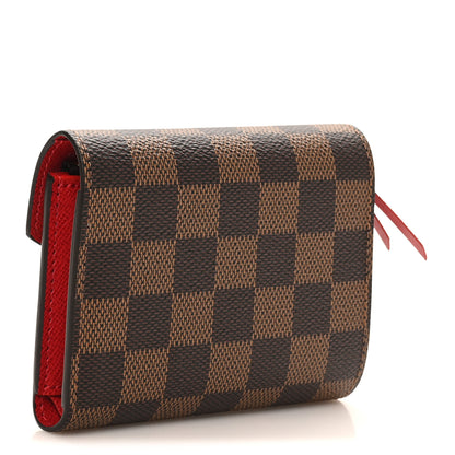 Louis Vuitton Damier Ebene Victorine Wallet Red 3 of 9
