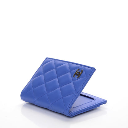 Chanel Lambskin Quilted Card Holder Wallet Blue 4 of 7