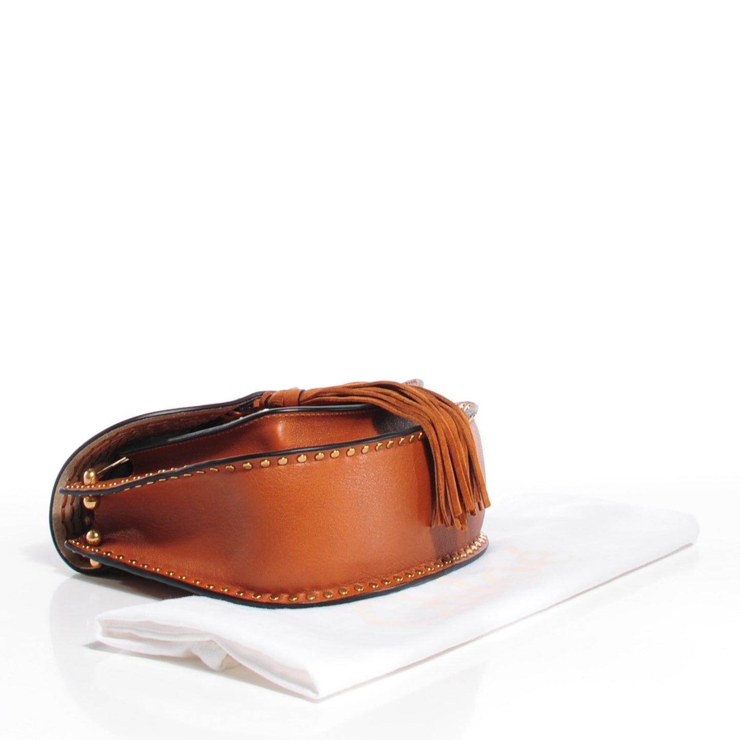 Calfskin Braided Small Hudson Bag Caramel