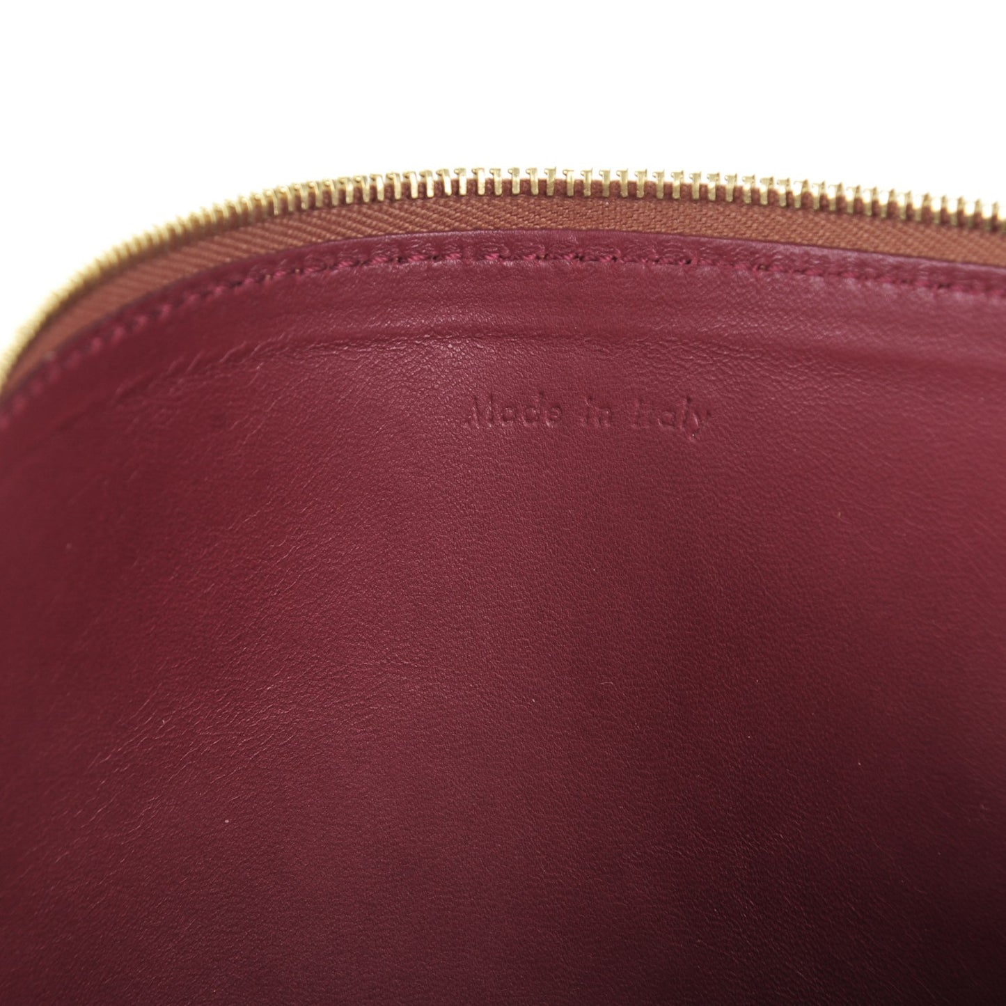 Lambskin Bi-Color Solo Clutch Pouch Peach