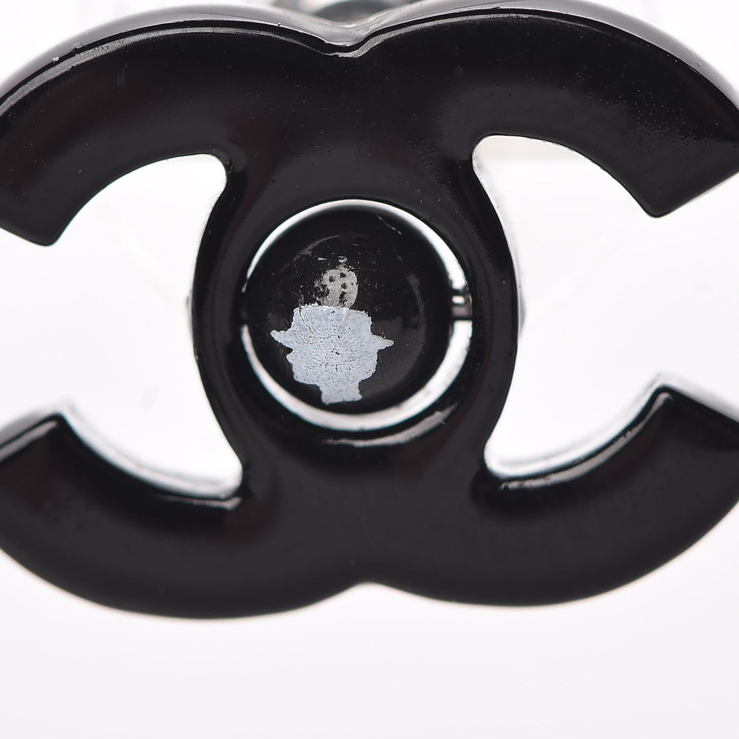 Resin CC Mademoiselle Earrings Black