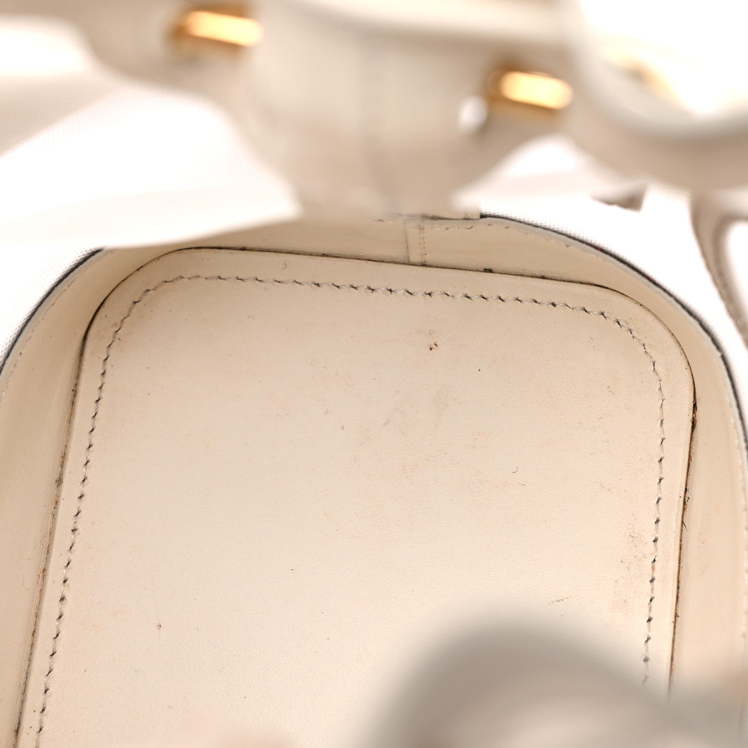 Fendi Mesh Vitello King F is Fendi Logo Embroidered Mini Mon Tresor Bucket Bag Sabbia White Ice 10 of 16