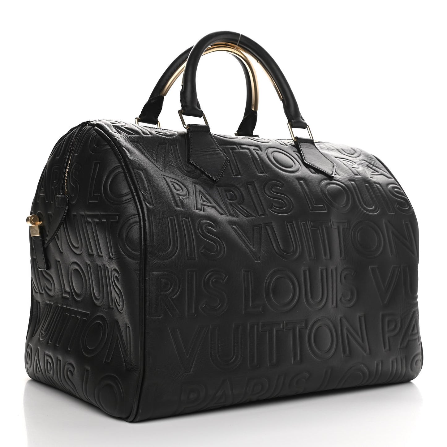 Calfskin Embossed Speedy Cube 30 Black