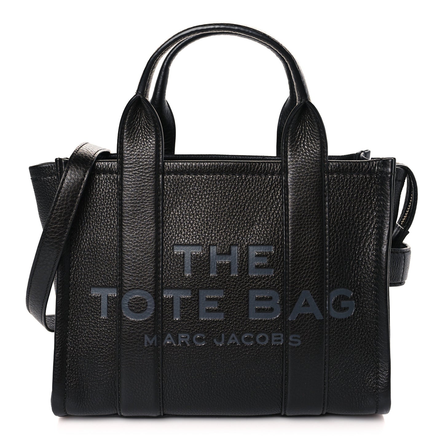Grained Calfskin Small The Tote Bag Black