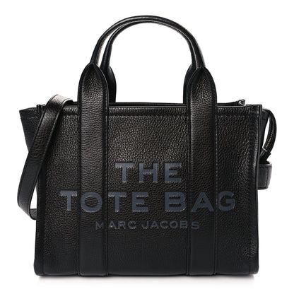 Marc Jacobs Grained Calfskin Small The Tote Bag Black 1 of 8