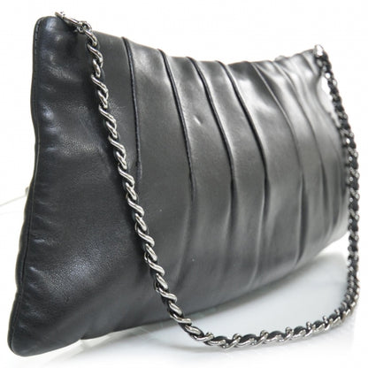 Chanel Lambskin Pleated Tassel Shoulder Bag Blak 2 of 9