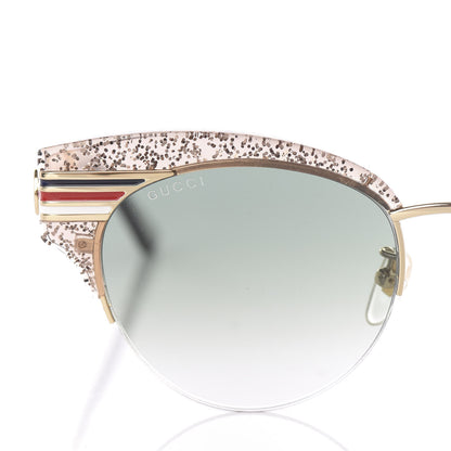 Gucci Glitter Cat Eye Sunglasses GG0283S Beige 5 of 8