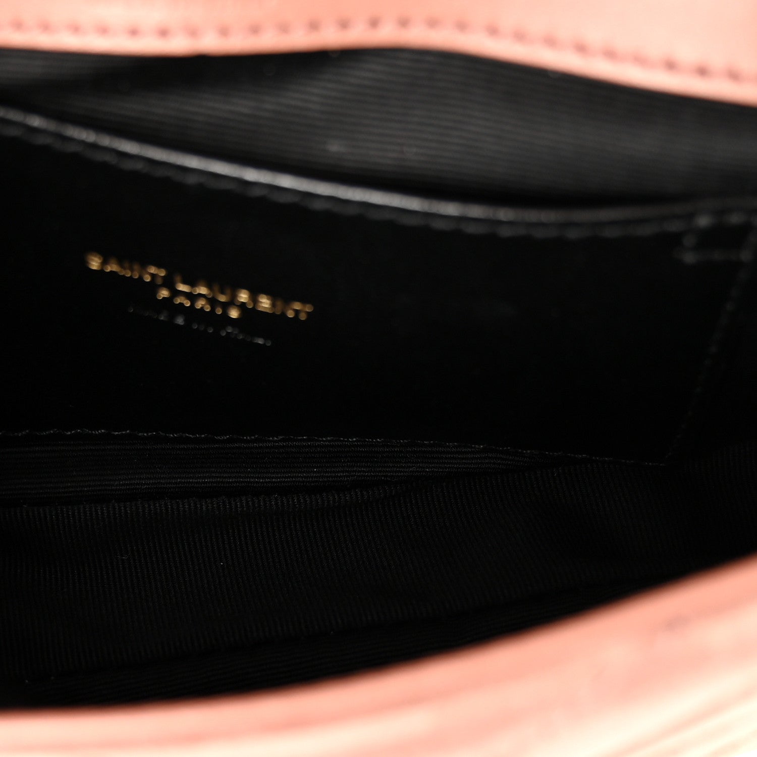 Saint Laurent Suede Matelasse Chevron Monogram Mini College Bag Barely Pink 4 of 9