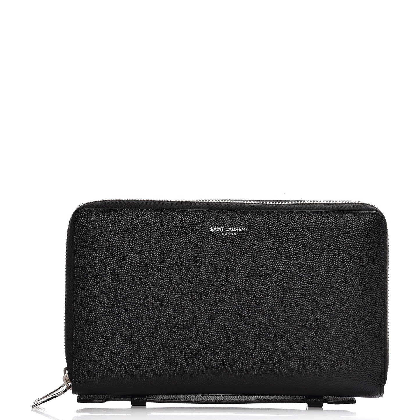 Grain De Poudre Classic Zip Around Travel Organizer Wallet Black