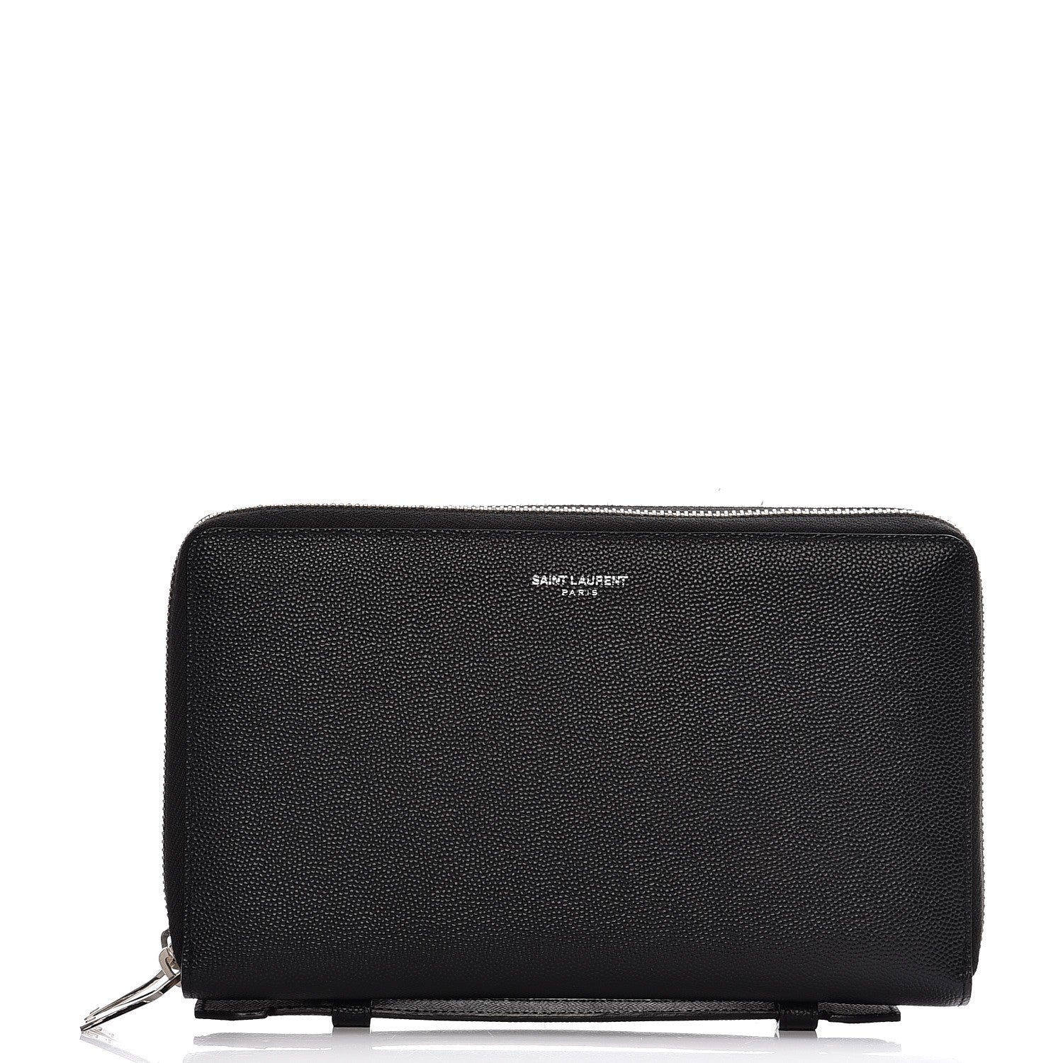 Saint Laurent Grain De Poudre Classic Zip Around Travel Organizer Wallet Black 1 of 10