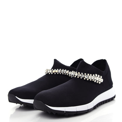 Jimmy Choo Knit Crystal Verona Sneaker 37.5 Black 3 of 10