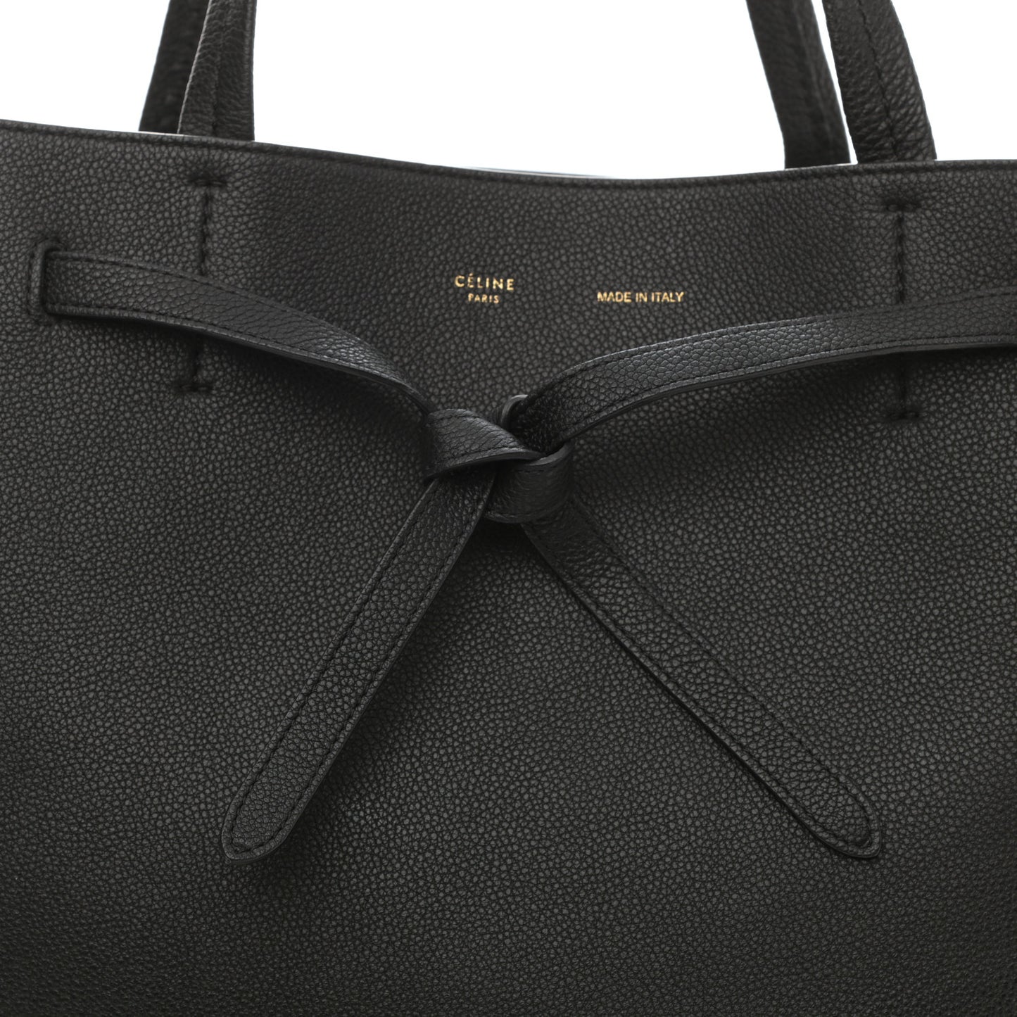Soft Grained Calfskin Small Belt Cabas Phantom Black