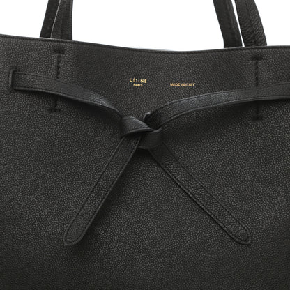 Celine Soft Grained Calfskin Small Belt Cabas Phantom Black 8 of 10